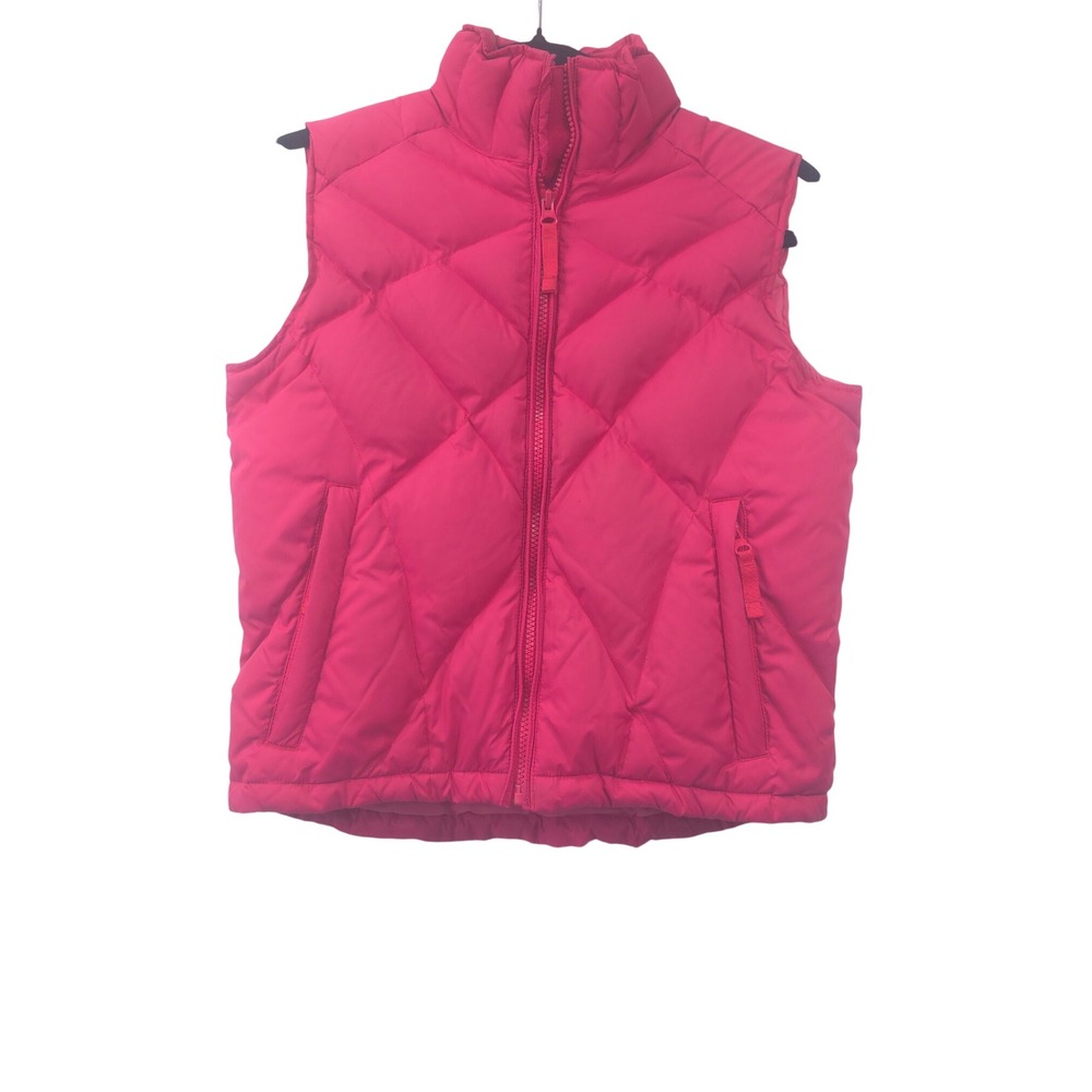 Cabelas Goose Down Puffer Vest Pink 650 Fill Quilted Womens‎ M Outdoor Hiking